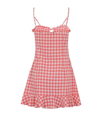 Pink Gingham Strappy Mini Dress | New Look